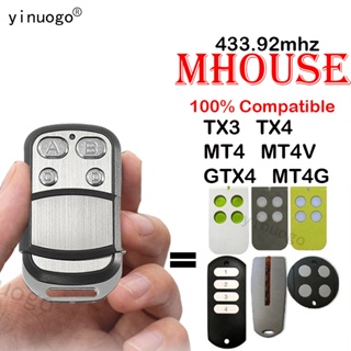 Mhouse MOOVO รีโมตคอนโทรล สําหรับประตูโรงรถ MyHouse TX4 TX3 GTX4 GTX4C 433.92mhz MOOVO MT4 MT4G MT4V