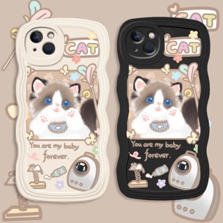 เคสโทรศัพท์มือถือ ซิลิโคน ลายหุ่นแมวน่ารัก สําหรับ Oppo A3S A12E A15 A15S A35 A53 2020 A33 A16 A72 A92 A31 A17K