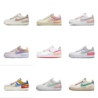 รองเท้าผ้าใบ Air Force 1 AF1 macaron CI0919-115-112-113 สําหรับผู้หญิง