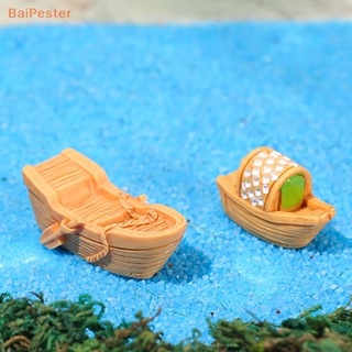 [BaiPester] โมเดลฟิกเกอร์เรซิ่น รูปเรือปลา ขนาดเล็ก สไตล์เรโทร สําหรับตกแต่งบ้าน สวนขวด