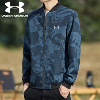 Under Armour Bomber เสื้อแจ็กเก็ตลําลอง แบบบาง กันลม แฟชั่นฤดูใบไม้ผลิ และฤดูใบไม้ร่วง สําหรับผู้ชาย 2023