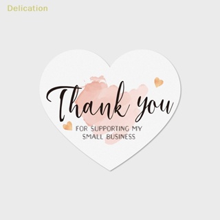 [Delication] การ์ดของขวัญ รูปหัวใจภาษาอังกฤษ Thank You สีชมพู สําหรับตกแต่ง 30 ชิ้น ต่อแพ็ค