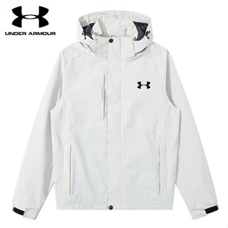 Under.armour เสื้อแจ็กเก็ตลําลอง มีฮู้ด กันน้ํา กันลม เหมาะกับการวิ่งกลางแจ้ง สําหรับผู้หญิง [M-3XL]