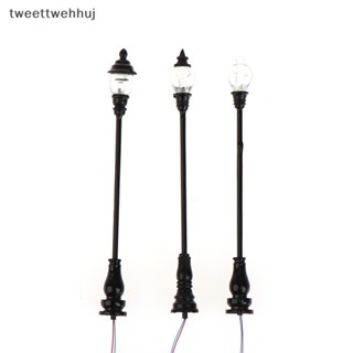 โมเดลโคมไฟ Led 3V สเกล 1:87 ขนาดเล็ก สีขาว สําหรับฉากไมโคร huj