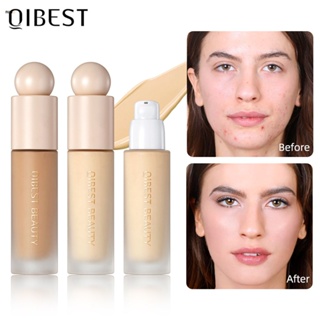 Qibest Liquid Foundation คอนซีลเลอร์ Matte Natural Brightening Moisturizing Oil Control Repair Capacity Lasting Not Easy To Remove Makeup Light Thin Bb Cream nuuo