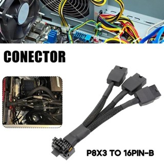 Ch*【พร้อมส่ง】สายเคเบิล GPU 16Pin เป็น 3x8pin Pcie5 0 3x8pin 8PIN เป็น 16Pin 12VHPWR 90°การ์ดจอมุมขวา