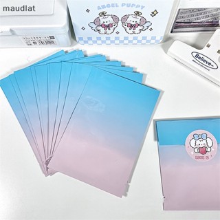 Maud ถุงซิปล็อค ฟอยล์อลูมิเนียม แบบพกพา สีฟ้า สีชมพู ไล่โทนสี สําหรับใส่เครื่องประดับ เครื่องเขียน 10 ชิ้น