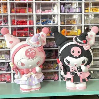 กระปุกออมสิน รูปการ์ตูน Kuromi Sanrio Melody สีขาว แฮนด์เมด diy ของเล่นสําหรับเด็ก