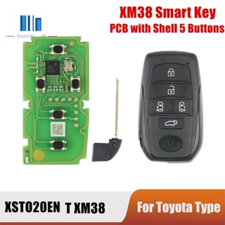 Xhorse XSTO20EN TOY.T XM38 กุญแจรีโมตรถยนต์ PCB พร้อมกรอบ 5 ปุ่ม สําหรับ Toyota VVDI