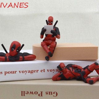 IVANES โมเดลฟิกเกอร์ Marvel Deadpool แดชบอร์ด สําหรับตกแต่งรถยนต์ ออฟฟิศ