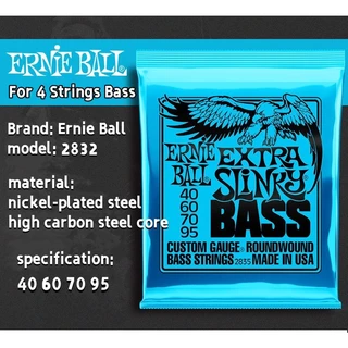 Ernie Ball สายเบสไฟฟ้า ชุบนิกเกิล 4-5 2824 2833 2832 2834 2836