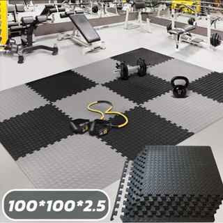 100×100×2.5CM แผ่นยางปูพื้น EVA แผ่นยางจิ๊กซอว์ปูพื้น แผ่นยางฟิตเนส แผ่นรองโยคะ แผ่นโฟมกันกระแทก กันลื่น มีขอบปิด4ด้าน