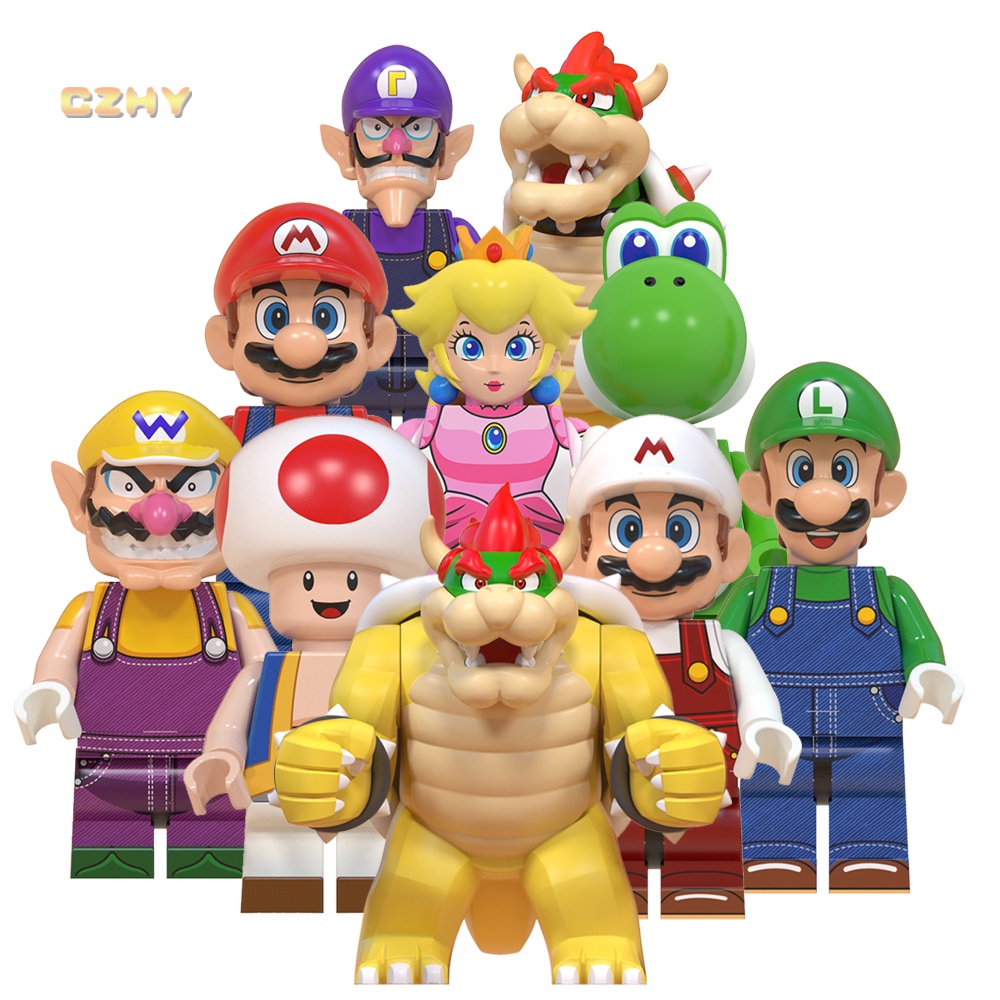 Super Kinopio Mario Wario Luigi Koopa Building Block ของเล่นเพื่อการศึกษาสําหรับเด็ก WM6103
