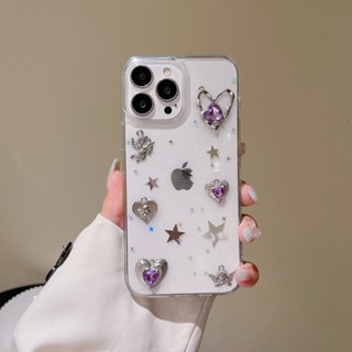 เคสโทรศัพท์มือถือแบบใส 3D มีกาวในตัว สําหรับ iPhone 11 12 12Pro 12promax 13 13Pro 13promax 14 14Pro 14promax 13