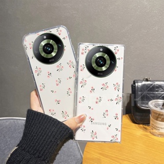 เคสโทรศัพท์มือถือใส แบบนิ่ม ลายดอกไม้ กันกระแทก สําหรับ Realme 11 Pro Realme 11 Pro+ 2023 Realme11 Realem11ProPlus