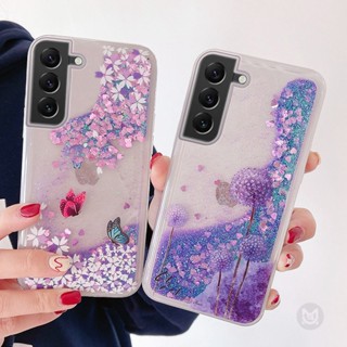 เคสโทรศัพท์มือถือแบบใส มีทรายไหล แต่งกลิตเตอร์ ระยิบระยับ แฟชั่น สําหรับ Samsung Galaxy S23 S22 S21 S20 S10 S9 S8 Plus S23 S22 S21 S20 Ultra S21FE S20FE S10 5G Note 20 Ultra 10 Plus