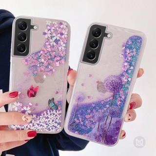 เคสโทรศัพท์มือถือแบบใส มีทรายไหล แต่งกลิตเตอร์ ระยิบระยับ แฟชั่น สําหรับ Samsung Galaxy S23 S22 S21 S20 S10 S9 S8 Plus S23 S22 S21 S20 Ultra S21FE S20FE S10 5G Note 20 Ultra 10 Plus