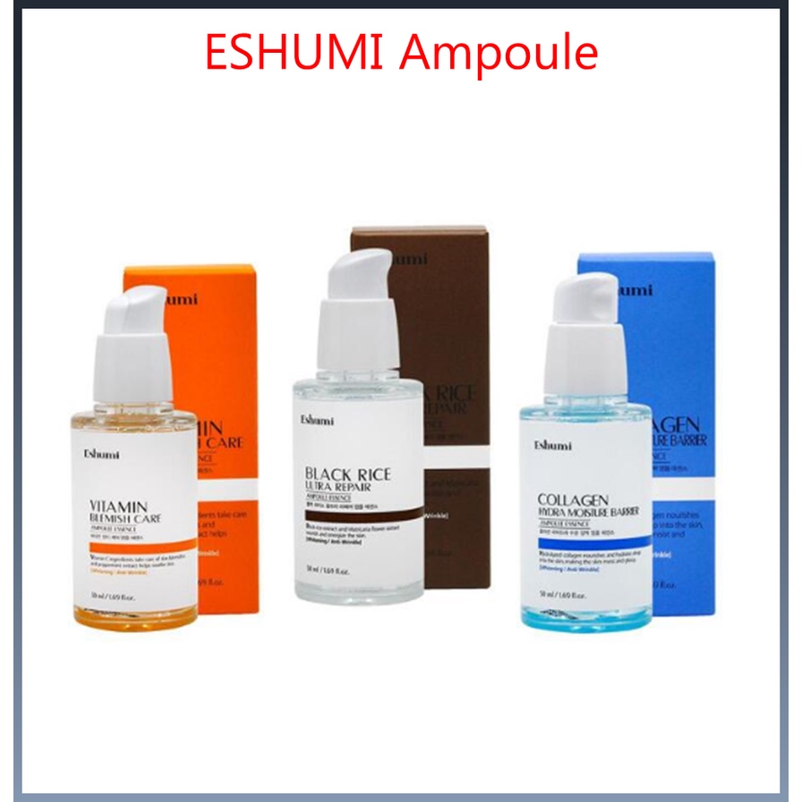 Eshumi แอมพูลวิตามินซี คอลลาเจน รักษาฝ้า ซ่อมแซมผิวหน้า ให้ความชุ่มชื้น สีดํา / Eshumi Vitamin Blemi