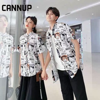 CANNUP เสื้อ เสื้อลายดอก เสื้อฮาวาย ส่ได้ทั้งชาย-หญิง ใส่สบายๆ เสื้อสงกรานต์  C26A036