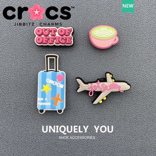 Jibbitz crocs charms หัวเข็มขัดรองเท้า อุปกรณ์เสริมรองเท้า เครื่องบิน ชุดการเดินทาง การ์ตูน ตกแต่งหัวเข็มขัด