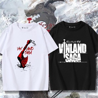 เมย์1  Vinland Saga อะนิเมะแขนสั้นเสื้อยืดผ้าฝ้ายด้านบน VINLAND SAGA ชายและหญิงเสื้อยืด