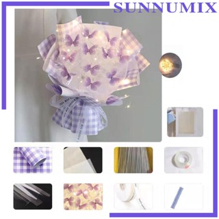 [Sunnimix] ช่อดอกไม้เจ้าสาว รูปผีเสื้อ สีฟ้า 33 ดอก