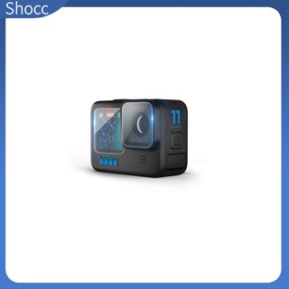 Shocc ฟิล์มกระจกนิรภัยกันรอยหน้าจอ Hd กันรอยขีดข่วน สําหรับ Gopro11 10 9