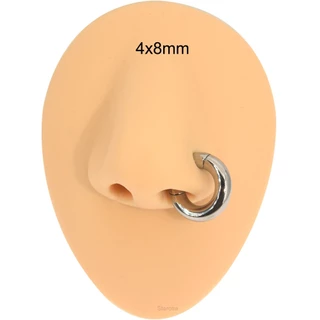 ต่างหูห่วงสเตนเลส ขนาดใหญ่ 2G-12G สําหรับเจาะจมูก 1 ชิ้น