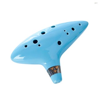 Yohi เครื่องดนตรี Alto C Ocarina แบบพกพา 12 หลุม พร้อมกระเป๋าป้องกัน