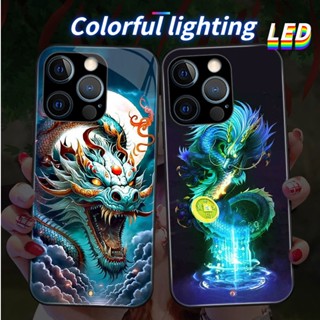 Mg เคสโทรศัพท์มือถือ LED ลายมังกร สําหรับ Huawei P30pro P50pro P40pro+ Honor50pro nova11pro mate50Pro 30Epro nova7se 8se mate40Pro HonorX7 X8 70Pro 01