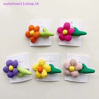 Sunshop กิ๊บติดผม ลายดอกไม้ห้ากลีบ ดอกทานตะวัน สีสดใส สําหรับเด็ก 1 ชิ้น