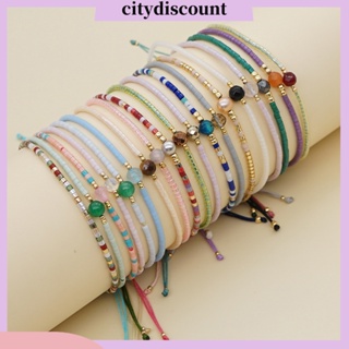 &lt;citydiscount&gt; สร้อยข้อมือ ประดับลูกปัดคริสตัลเทียม สไตล์โบฮีเมียน แฮนด์เมด ปรับได้ สําหรับผู้หญิง