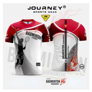 Badminton เสื้อยืดแขนสั้น ผ้าฝ้าย ระบายอากาศ พิมพ์ลาย Full Sublimation 3D แฟชั่นฤดูร้อน OEX9