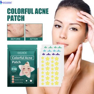 Eelhoe 112 ชิ้น Star Acne Patch แผ่นแปะสิวกันน้ำ Treatment Tea Tree Extract Invisible Ibreathable Pimple Stickers For Women Beauty Facial Skin Care KDURANT