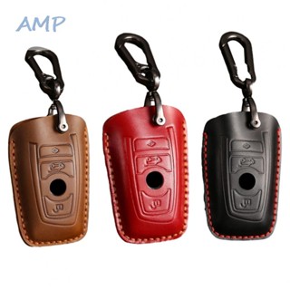 ⚡BABYCITY-TH⚡Car Key Cover 3 Buttons Ati-drop Black Brown Fob Shell Protector Leather⚡NEW 7