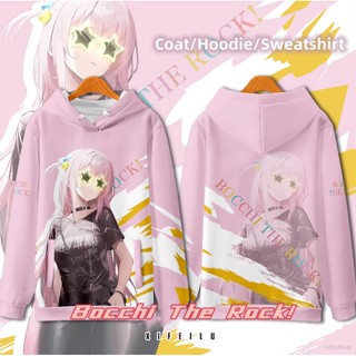Yelan Bocchi The Rock เสื้อกันหนาวแขนยาว มีฮู้ด ลายการ์ตูนอนิเมะ Gotou Hitori 3D แฟชั่นสําหรับผู้หญิง