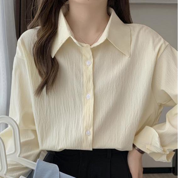 LuneGrace.W233เสื้อเชิ้ดแขนยาวสีขาว สไตล์วินเทค รูปที่ 7
