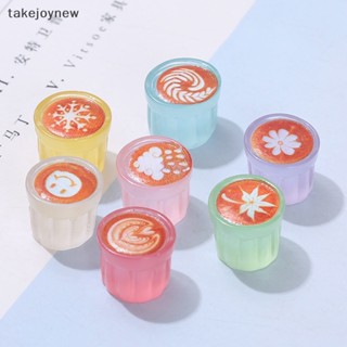 [takejoynew] สติกเกอร์ติดผม รูปแก้วน้ํา ดอกไม้ แก้วกาแฟ เรืองแสง ขนาดเล็ก DIY 5 ชิ้น KLB