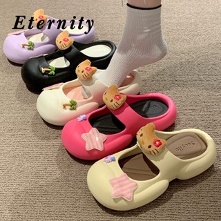 Eternity รองเท้าหัวโต รองเท้าแตะผู้หญิง น่ารักหนาพื้นลื่น อาบน้ำในห้องน้ำ  32z072503