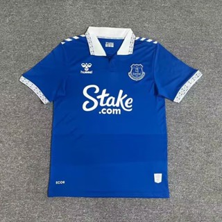 เสื้อกีฬาแขนสั้น ลายทีมชาติฟุตบอล Everton 23-24 ทีมเหย้า แห้งเร็ว ไซซ์ S-XXL สําหรับผู้ชาย