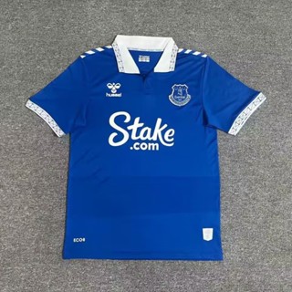 เสื้อกีฬาแขนสั้น ลายทีมชาติฟุตบอล Everton 23-24 ทีมเหย้า แห้งเร็ว ไซซ์ S-XXL สําหรับผู้ชาย