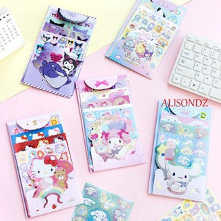 ALISONDZ ชุดสติกเกอร์ ลายการ์ตูน My Melody ของขวัญนักเรียน สําหรับตกแต่งสมุดบัญชีมือ DIY