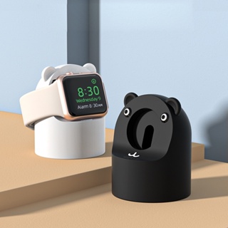 ขาตั้งซิลิโคน กันลื่น สําหรับ iWatch Smart Watch Charger Bracket Holder พร้อมช่องจัดการสายเคเบิล