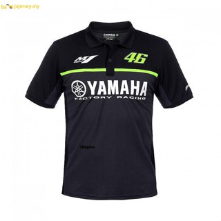 Vr 46 เสื้อยืดโปโล แขนสั้น พิมพ์ลายรถจักรยานยนต์กอล์ฟ YAMAHA M1 MOTO GP สําหรับผู้ชาย