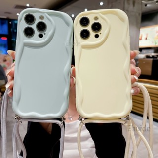 Huawei P50 P40 P30 P60 Pro Mate 50 Pro เคสสายคล้องคอ สีแคนดี้ สายคล้องคอ สายคล้องคอ ซิลิโคนนิ่ม สีครีม