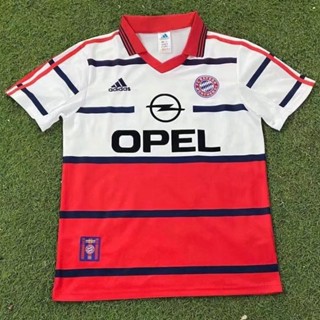 เสื้อกีฬาแขนสั้น ลายทีมชาติฟุตบอล Bayern Away 1998-00 ชุดเยือน สไตล์วินเทจ แห้งเร็ว สําหรับผู้ชาย S-XXL AAA