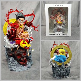 ฟิกเกอร์ One Piece GK Burn Wind Wano Country Fudo Mingwang Luffy ขนาดเล็ก ESU0 บรรจุกล่อง สําหรับตกแต่ง