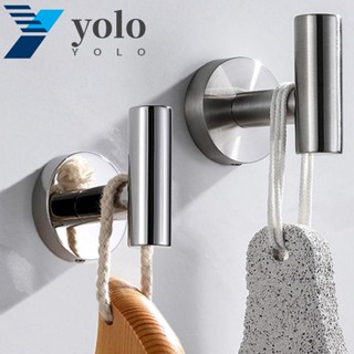 YOLO ตะขอแขวนกุญแจ สเตนเลส แบบติดผนัง กันสนิม พร้อมสกรู 1 ชิ้น