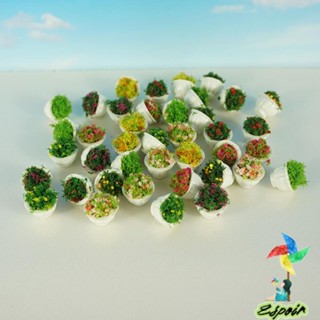 Espo โมเดลกระถางต้นไม้จําลอง ขนาดเล็ก หลากสี สําหรับตกแต่งบ้านตุ๊กตา DIY