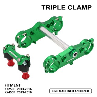 JFG MOTO Motorcycle Upper Lower Triple Tree Clamps Steering Stem For KX250F 2013-2016 KX450F 2013-2016 Accessories Parts